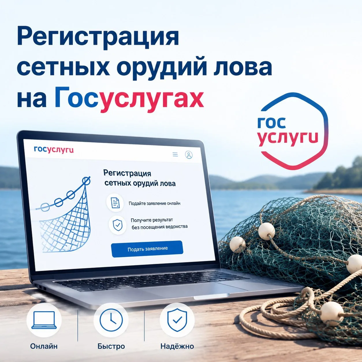 Быстрая регистрация сетных орудий лова через Госуслуги: всего несколько минут!